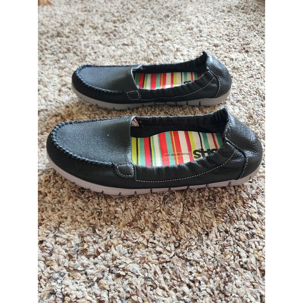 SAS Sunny Womens 5M Black Leather‎ Moccasin Comfort Loafer NWOT